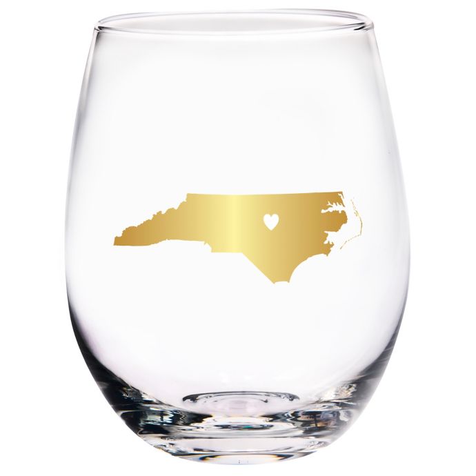 Home Essentials & Beyond North Carolina State Stemless Wine Glass Bed