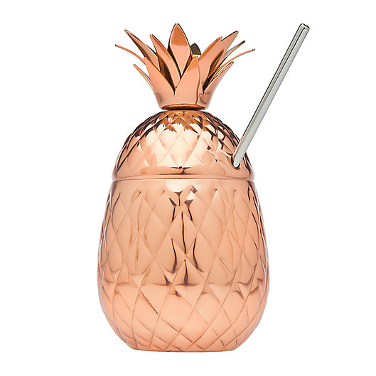 Alternate image 1 for Pineapple Tumbler with Straw