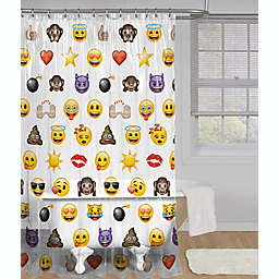 Emoji 72-Inch PEVA Shower Curtain