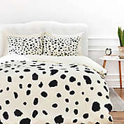 Deny Designs Rebecca Allen Miss Monroes Dalmatian Duvet Cover in Black/White