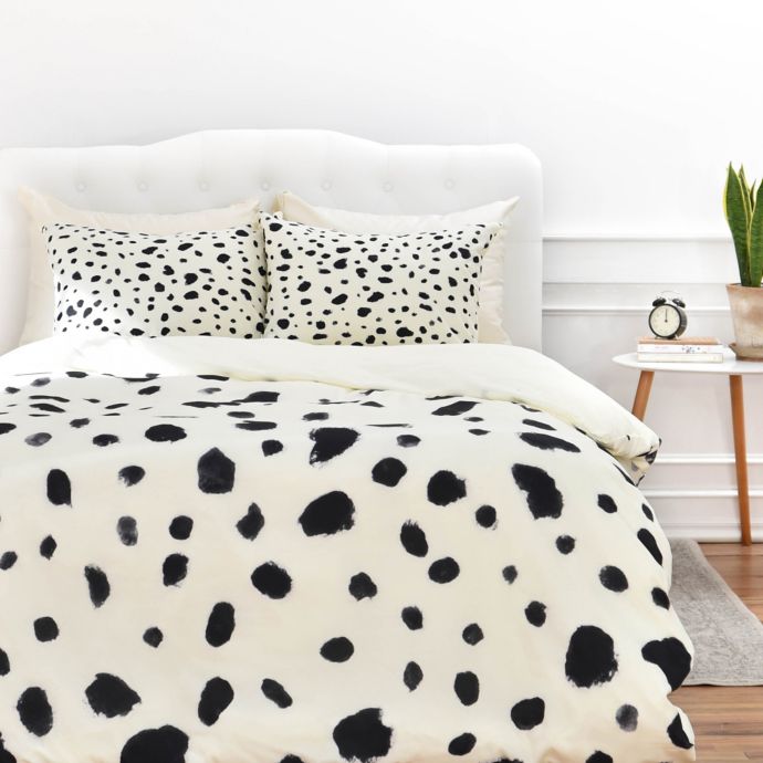 Deny Designs Rebecca Allen Miss Monroes Dalmatian Duvet Cover