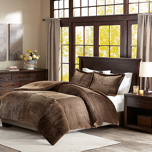 Alternate image 1 for Premier Comfort Parker Corduroy 3-Piece King/California King Comforter Set in Brown