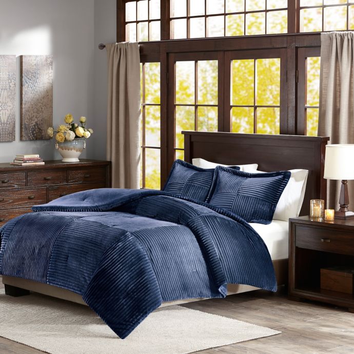 Madison Park Parker Corduroy Plush Comforter Set Bed Bath Beyond