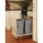 Alternate image 2 for Rev-A-Shelf&reg; Double Pull-Out Waste Containers in Metallic Silver