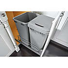 Alternate image 2 for Rev-A-Shelf&reg; Double 50 Qt. Pull-Out Waste Container with Soft-Close Slides in Silver
