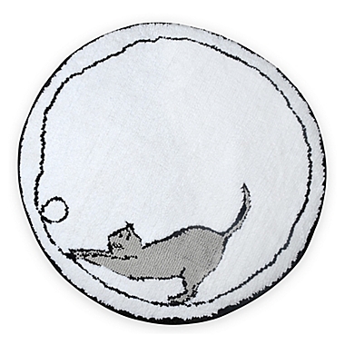 Cats Bath Rug in White. View a larger version of this product image.