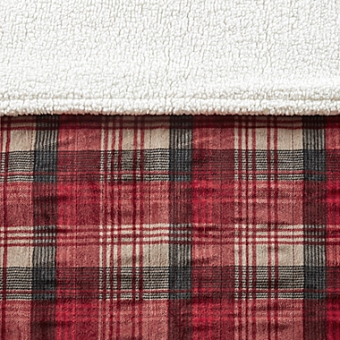 Woolrich Tasha Mink/Berber Heated Throw in Red. View a larger version of this product image.