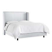 Skyline Furniture Shiloh King Upholstered Panel Bed in White