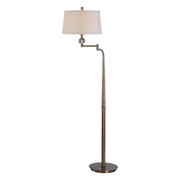 Uttermost Melini Swing Arm Floor Lamp In Steel Bed Bath Beyond 