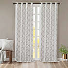 Alternate image 0 for Madison Park Saratoga 84-Inch Grommet Top Window Curtain Panel in Ivory/Silver (Single)