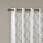 Alternate image 2 for Madison Park Saratoga 84-Inch Grommet Top Window Curtain Panel in Ivory/Silver (Single)