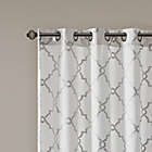 Alternate image 3 for Madison Park Saratoga 84-Inch Grommet Top Window Curtain Panel in Ivory/Silver (Single)