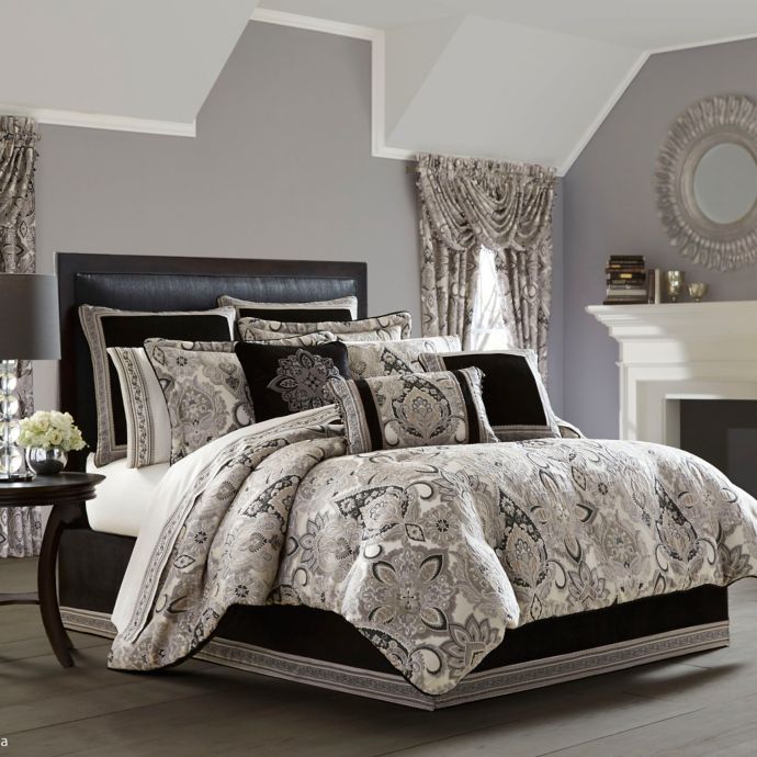 J. Queen New York Guiliana 4-Piece Comforter Set | Bed Bath and Beyond ...