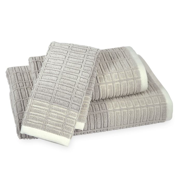 DKNY Network Fingertip Towel in Platinum Bed Bath & Beyond