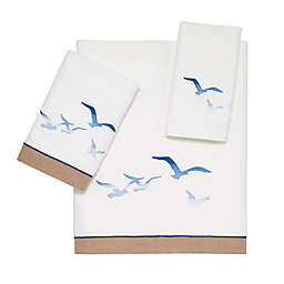 Avanti Seagulls Bath Towel in White