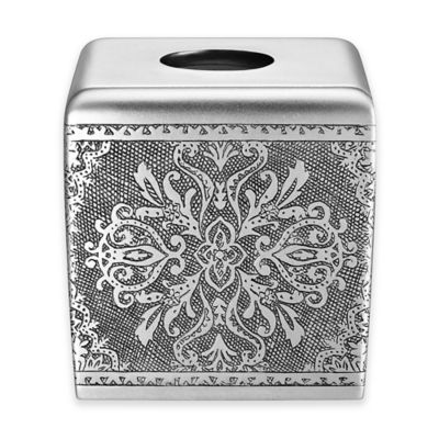 silver tissue box