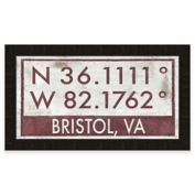 Bristol, Virginia Coordinates 28-Inch x 16-Inch Framed Wall Art
