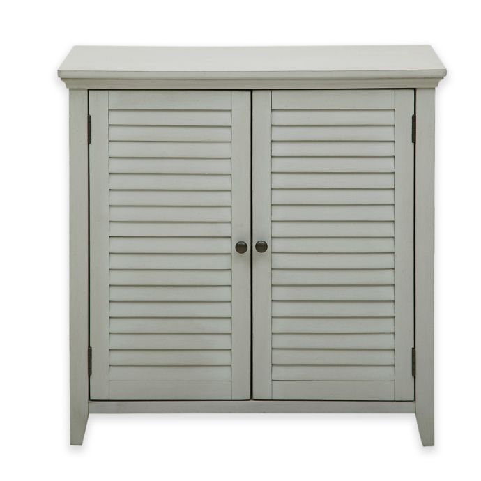 Pulaski Louvered Bathroom Storage Cabinet In Grey Bed Bath Beyond