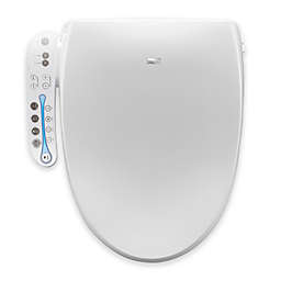 BioBidet Aura Elongated Electric Bidet Seat with Control Panel in White