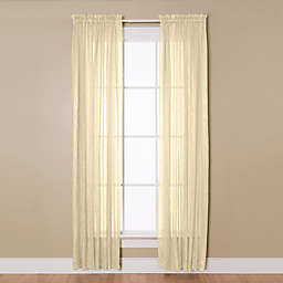 Aria 84-Inch Rod Pocket Sheer Window Curtain Panel in Ivory (Single)