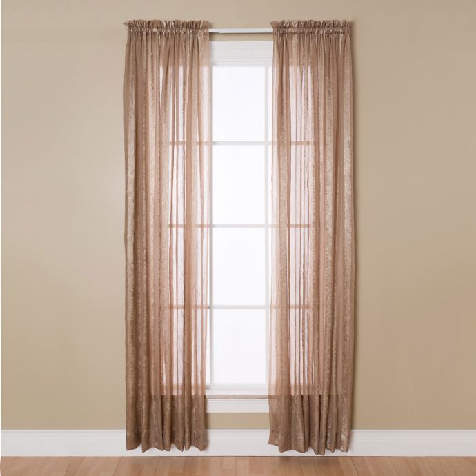 Aria Rod Pocket Sheer Window Curtain Panel Bed Bath & Beyond