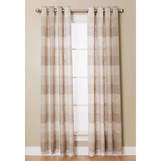 Semi Sheer Window Curtain Panel, Shower Curtain Sheer Top Panel