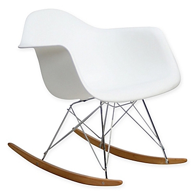 Modway Rocker Lounge Chair in White. View a larger version of this product image.