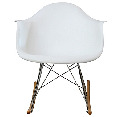 Modway Rocker Lounge Chair in White. View a larger version of this product image.