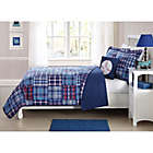 Alternate image 0 for Plaid Patch 3-Piece Twin Quilt Set in Blue/Red