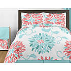 Alternate image 1 for Sweet Jojo Designs Emma Bedding Collection in White/Turquoise