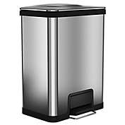 halo&trade; AirStep&trade; Feather-Light 49-Liter Step Trash Can in Brushed Stainless Steel