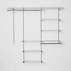 Alternate image 1 for Rubbermaid&reg; 3-Foot to 6-Foot Deluxe Closet Organizer Kit in White