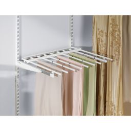 Rubbermaid® 7-Rod Sliding Pants Rack for Closet Organizer in White