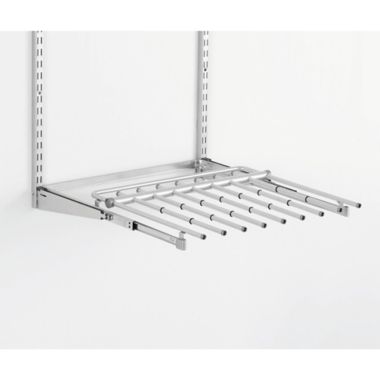 Rubbermaid&reg; 7-Rod Sliding Pants Rack for Closet Organizer in White. View a larger version of this product image.