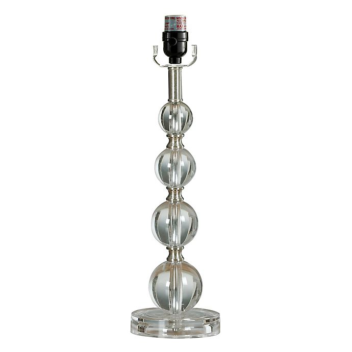 Medium Acrylic Ball Lamp Base In Clear, Acrylic Stacked Ball Table Lamp