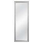 Alternate image 0 for Beaded 56.25-Inch x 19.75-Inch Over the Door Mirror in Antique Pewter