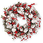 Alternate image 0 for National Tree Company 24-Inch Frosty Christmas Wreath in White/Red