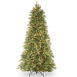 National Tree Company Pre-Lit Tiffany FirFeel-Real Slim Christmas Tree with Clear Lights