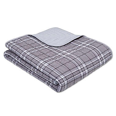 Intelligent Design Daryl Oversized Quilted Throw Blanket in Grey. View a larger version of this product image.