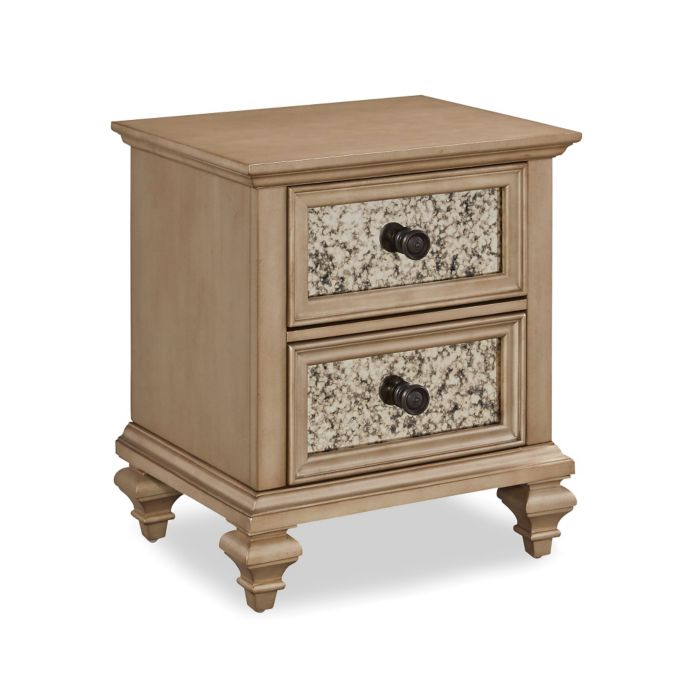 Home Styles Visions 2 Drawer Nightstand In Silver Bed Bath Beyond