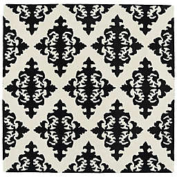 Kaleen Tara Florence 3-Foot 9-Inch Square Accent Rug in Black