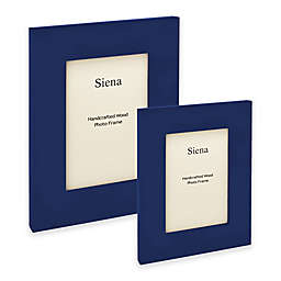 Siena Lacquered Wood Picture Frame in Navy