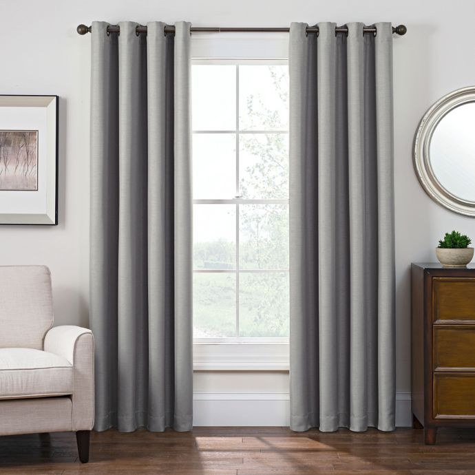 Antique Satin Room Darkening Grommet Top Window Curtain Panel