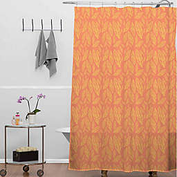 Deny Designs Allyson Johnson Fall Leaves Shower Curtain in Orange/Yellow