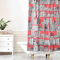 Deny Designs Sharon Turner New York Shower Curtain in Coral