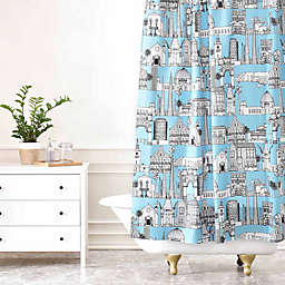 Deny Designs Sharon Turner Los Angeles Shower Curtain in Blue