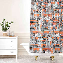 Deny Designs Sharon Turner Australia Shower Curtain in Orange