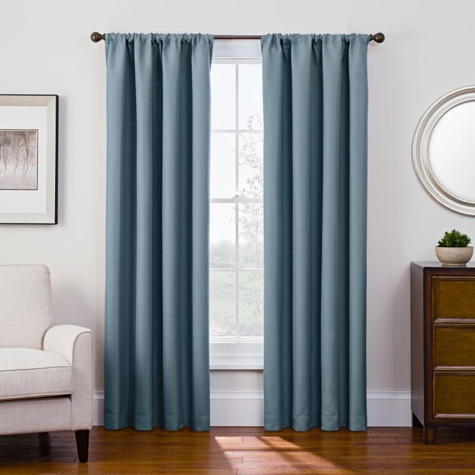 Antique Satin Room Darkening Rod Pocket Window Curtain Panel Bed Bath Beyond