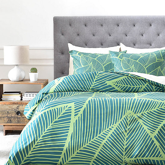Deny Designs A Lime Leaves Duvet Cover, Lime Green And White Duvet Covers