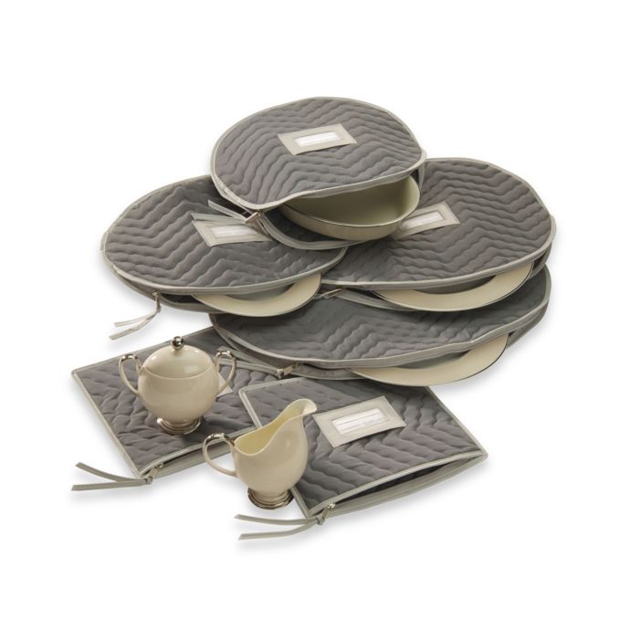 Microfiber Dinnerware Accessories Storage Cases (Set of 6) Bed Bath